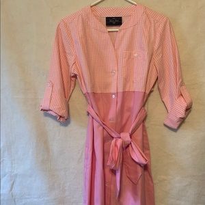 Lauren James pink preppy Taylor Oxford dress size small EUC